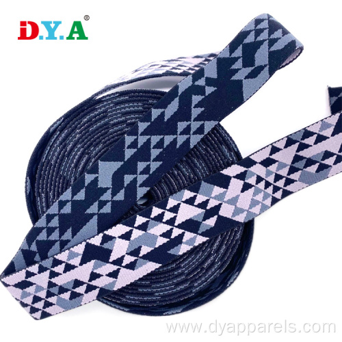 Custom Thicken Geometric Jacquard Garment Elastic Trim